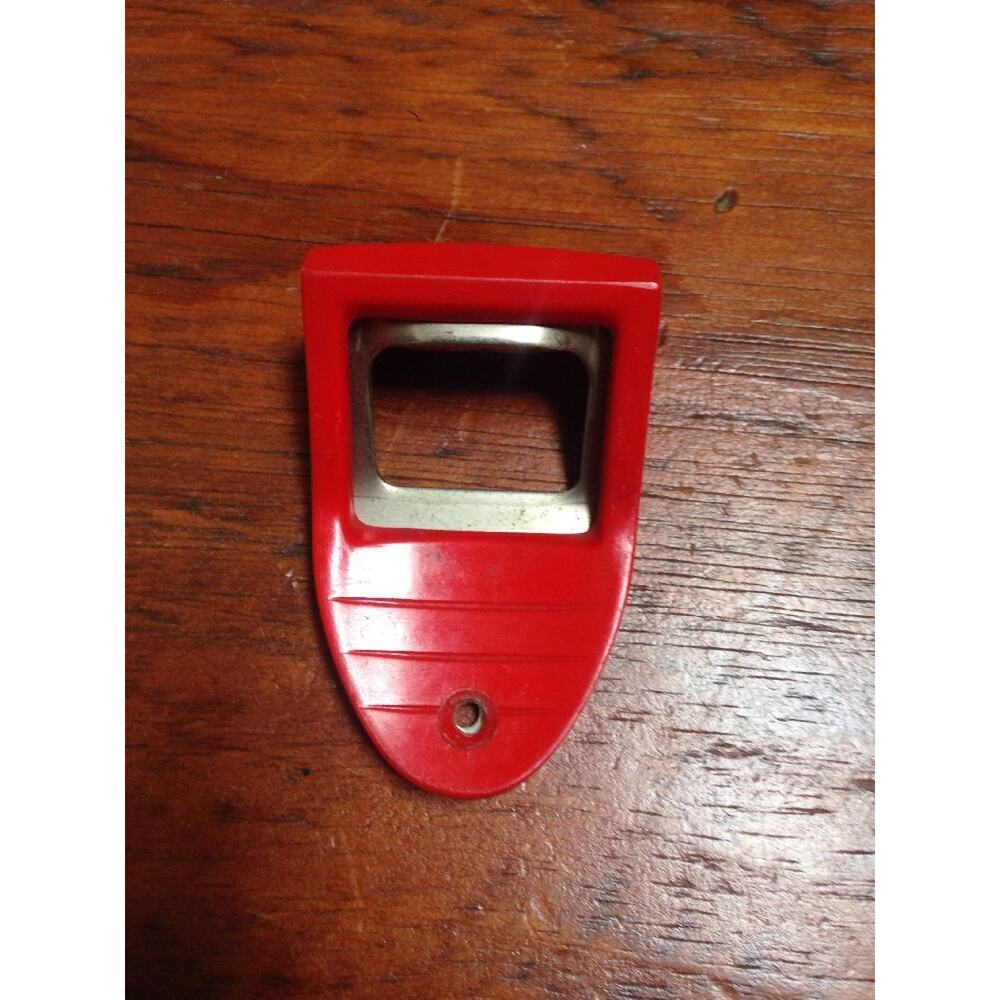 Vintage Red Plastic Steel Country Store Soda Beer Wall Mounted Bottle Cap Opener